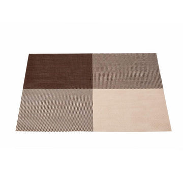 Malakos Triax 6 Washable Table Mat Set (Chess Brown & Multicolor)
